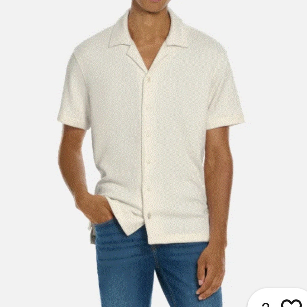 NEW Scotch & Soda Amsterdam Men's Short Sleeve Shirt size XXL White